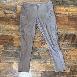 ATHLETA Delancey Gleam Moto‎ Tight Bluff Grey Travel City Leggings